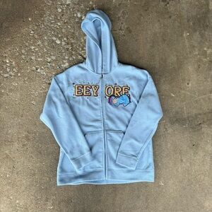 Eeyore Disney Zip Up Hoodie Women's Size M
